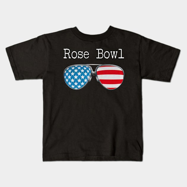 AMERICA PILOT GLASSES ROSE BOWL Kids T-Shirt by SAMELVES